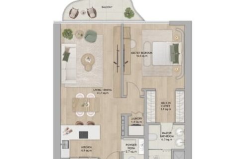 آپارتمان برای فروش در  Saadiyat Island، Abu Dhabi، امارات متحده عربی  1 خوابه ، 99 متر مربع ، شماره 704856 - تصویر 13