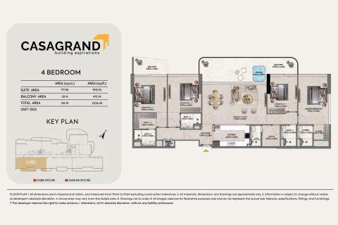 Penthouse lakás itt: Dubai, EAE, 4 hálószoba, 219 m², azonosító: 704336 - fénykép 15
