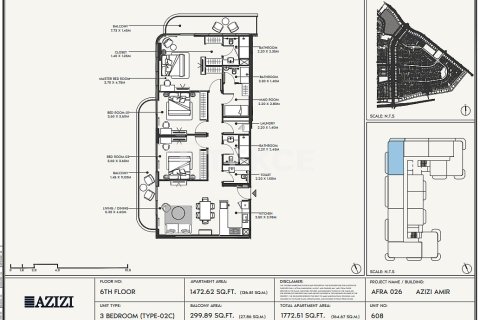 Dubai、UAE にあるマンション販売中 3ベッドルーム、168 m2、No687897 - 写真 9