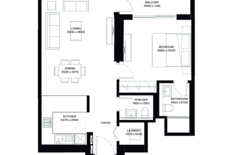 Byt v Mohammed Bin Rashid City, Dubai, SAE 1 ložnice Č.: 689861 - fotografie 5