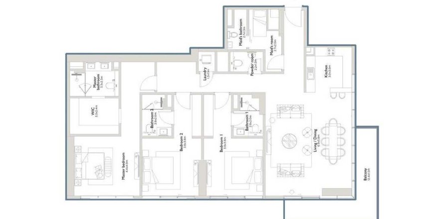 Apartament în Palm Jumeirah, Dubai, EAU 3 dormitoare, 214 mp.  №687011