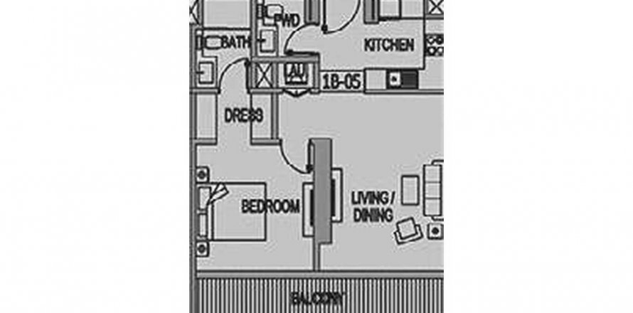 Apartment in Jade Tower in Majan, Dubai, UAE 1 bedroom, 69.14 sq.m. № 455108
