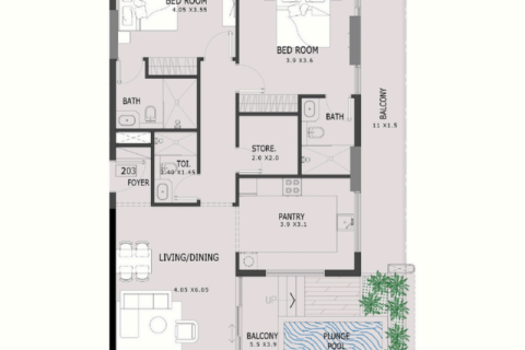 Appartamento in vendita a Majan, Dubai, EAU 1 camera da letto, 71 mq. № 732603 - foto 5