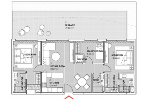 Wohnung zum Verkauf in Jumeirah Village Circle, Dubai, VAE 1 Zimmer, 41 m2 Nr. 732608 - Foto 5