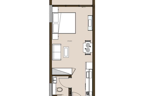 Apartament na sprzedaż w Dubai South (Dubai World Central), Dubai, ZEA 1 pokój, 38 mkw., nr 732605 - zdjęcie 3
