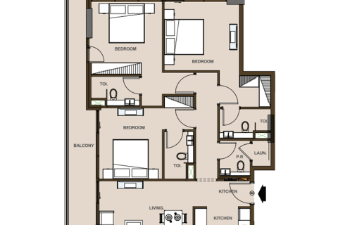 Apartament na sprzedaż w Dubai South (Dubai World Central), Dubai, ZEA 1 pokój, 38 mkw., nr 732605 - zdjęcie 6