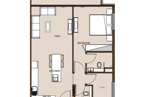 Apartament na sprzedaż w Dubai South (Dubai World Central), Dubai, ZEA 1 pokój, 38 mkw., nr 732605 - zdjęcie 4
