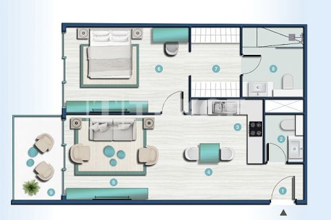 Byt v Ras Al Khaimah, SAE 1 pokoj, 45 m² Č.: 633420 - fotografie 16