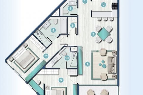 Byt v Ras Al Khaimah, SAE 1 pokoj, 45 m² Č.: 633420 - fotografie 17