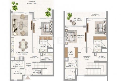 Penthouse di Al Marjan Island, Ras Al Khaimah, UEA 2 kamar tidur, 108 m2 nomor 633423 - foto 12