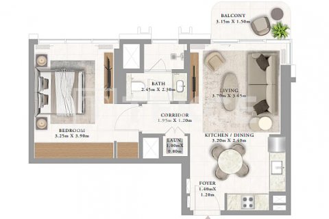Penthouse di Al Marjan Island, Ras Al Khaimah, UEA 2 kamar tidur, 108 m2 nomor 633423 - foto 10