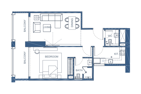 Apartment in Al Jaddaf, Dubai, UAE 1 bedroom № 690178 - photo 10