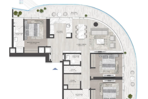 Downtown Dubai (Downtown Burj Dubai), UAE의 판매용 아파트 침실 1개, 63제곱미터 번호 690181 - 사진 9