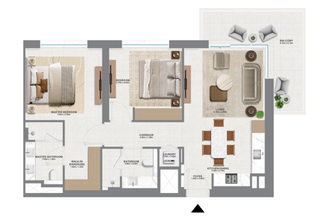 Lägenhet till försäljning i Dubai South (Dubai World Central), Dubai, UAE 1 sovrum, 66 kvm Nr. 690177 - fotografi 7