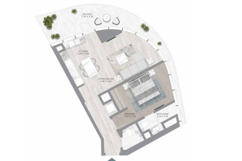 Lägenhet till försäljning i Business Bay, Dubai, UAE 1 sovrum, 75.4 kvm Nr. 662402 - fotografi 13