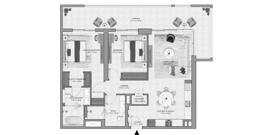 Apartamento en Dubai South (Dubai World Central), Dubai, EAU 2 dormitorios, 143 m² № 686592