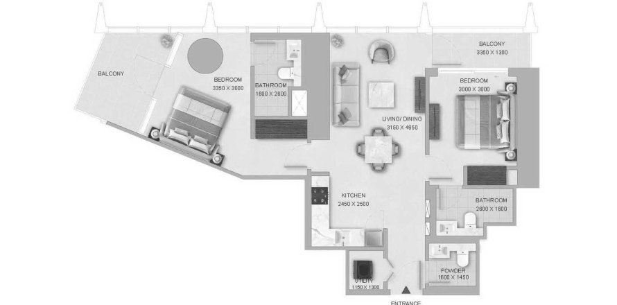 Dubai, संयुक्त अरब अमीरात में अपार्टमेंट, 2 बेडरूम, 93 वर्ग मीटर, संख्या 686356