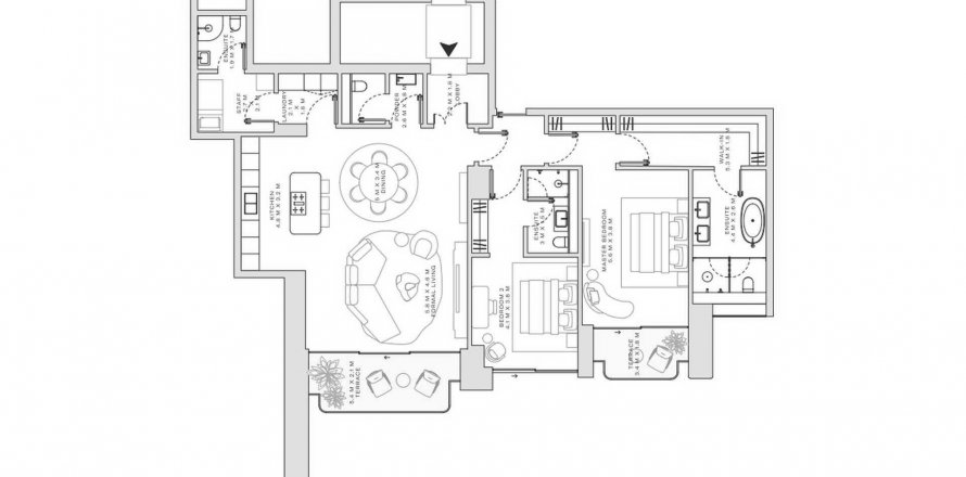 Floor plan «TYPE C», 2 bedrooms, in Solaya
