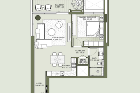 Al Wasl, Dubai, BAE’de satılık daire 1 yatak odası, 82 m&sup2; No 689906 - fotoğraf 9