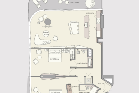 Leilighet til salgs i Al Marjan Island, Ras Al Khaimah, Emiratene 1 soverom, 67 kvm Nr. 689876 - Foto 12