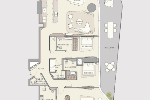 Leilighet til salgs i Al Marjan Island, Ras Al Khaimah, Emiratene 1 soverom, 67 kvm Nr. 689876 - Foto 13