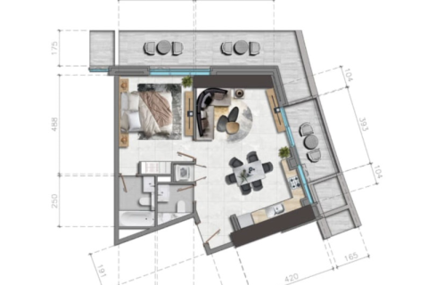 Apartemen di Business Bay, Dubai, UEA 1 kamar tidur, 72 m2 nomor 689874 - foto 5