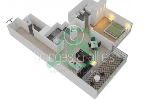 Apartment til leje i Downtown Dubai (Downtown Burj Dubai), Dubai, UAE 1 soveværelse, 80.1 kvm № 629770 - foto 9
