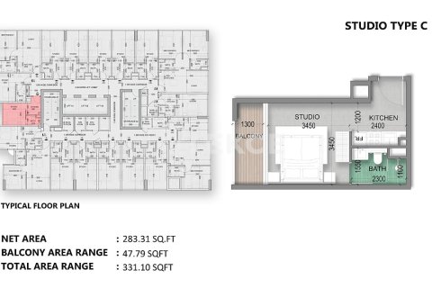 Apartament de vânzare în Dubai Land, Dubai, EAU 2 dormitoare, 92 mp. №766228 - poză 19