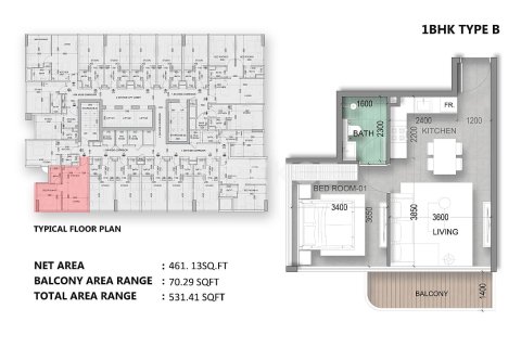 Müüa korter asukohaga Dubai Land, AÜE: 1 magamistoaga, 49 m² Nr 766227 - pilt 23