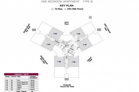 Apartman u DIFC, Dubai, UAE 1 spavaća soba, 103 m2 Br. 678513 - fotografija 16