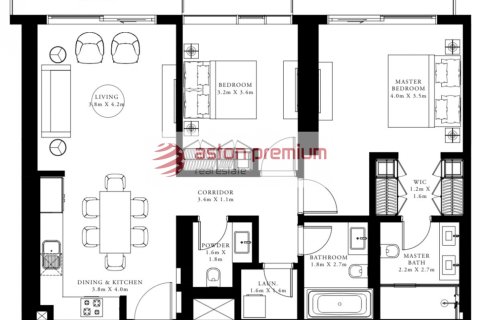 Apartman u Dubai Harbour, Dubai, UAE 2 spavaćih soba, 117 m2 Br. 686368 - fotografija 21