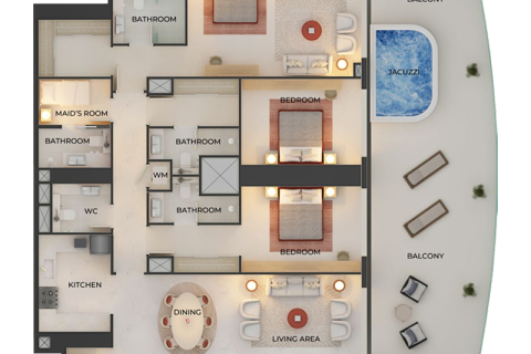 Byt v Downtown Dubai (Downtown Burj Dubai), SAE 1 pokoj, 35 m² Č.: 689691 - fotografie 12