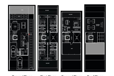 Řadový dům v Abu Dhabi, SAE 3 ložnice, 368 m² Č.: 689693 - fotografie 8