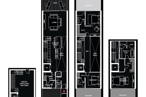 Řadový dům v Abu Dhabi, SAE 3 ložnice, 368 m² Č.: 689693 - fotografie 6