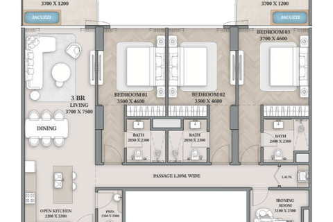 Dubai, BAE’de satılık daire 1 yatak odası, 84 m&sup2; No 689688 - fotoğraf 5
