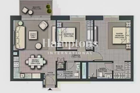 آپارتمان برای اجاره در Dubai Hills Estate، Dubai، امارات متحده عربی 2 خوابه ، 96.34041100 متر مربع ، شماره 701988 - تصویر 3