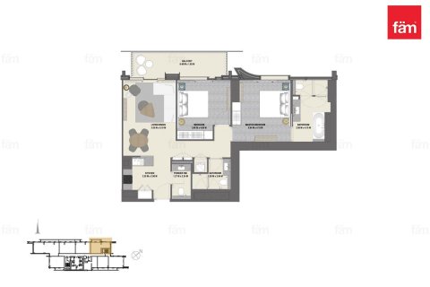 Downtown Dubai (Downtown Burj Dubai), UAE의 임대용 아파트 침실 2개, 99.9제곱미터 번호 631818 - 사진 28