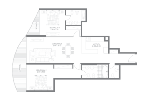 Apartament na sprzedaż w Palm Jumeirah, Dubai, ZEA 1 sypialnia, 100 mkw., nr 689657 - zdjęcie 3