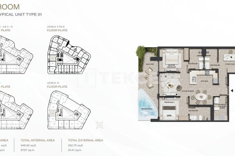 Apartamento en venta en Dubai Land, Dubai, EAU 3 dormitorios, 145 m2 № 758118 - foto 24