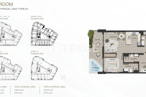 Apartamento en venta en Dubai Land, Dubai, EAU 3 dormitorios, 145 m2 № 758118 - foto 23