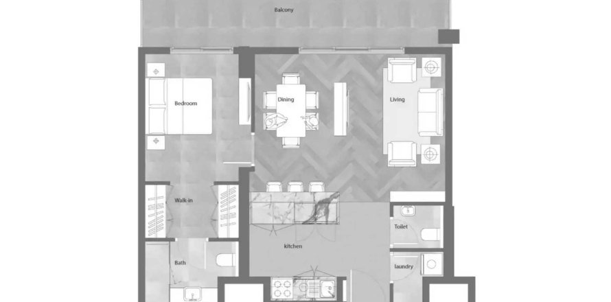 Apartment in AL MAHRA RESIDENCES in Masdar City, Abu Dhabi, UAE 1 bedroom, 68.93 sq.m. № 209240
