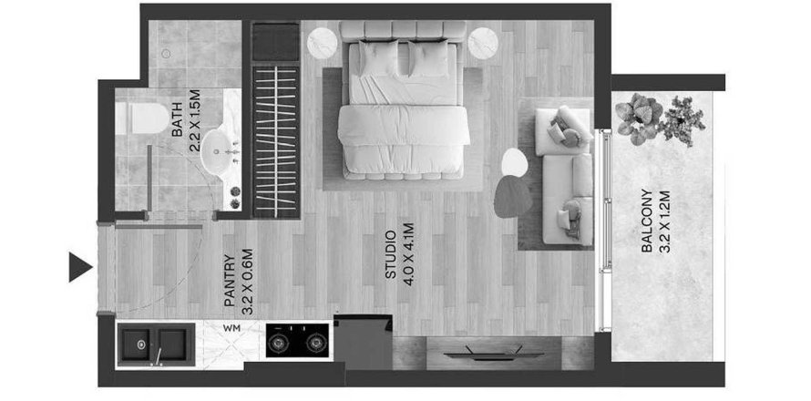 Appartement à Dubai Land, Dubai, EAU: 1 pièce, 30 m2 № 708510