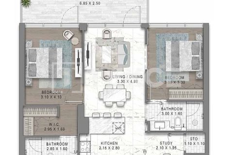 Διαμέρισμα σε DAMAC Hills (Akoya by DAMAC), Dubai, ΗΑΕ 1 υπνοδωμάτιο, 65 τ.μ. Αρ. 758490 - φωτογραφία 18