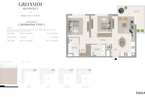 Apartment in GREENSIDE RESIDENCE in Dubai Hills Estate, UAE 1 bedroom, 67 sq.m. № 704949 - photo 7