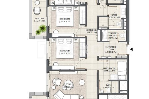 Apartament na sprzedaż w Dubai, ZEA 3 sypialnie, 149 mkw., nr 678799 - zdjęcie 12