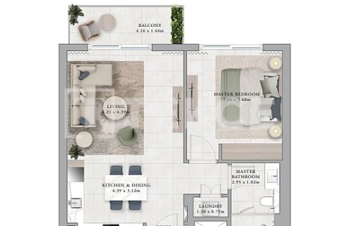 Apartmen di Dubai Hills Estate, UAE 2 bilik tidur, 109 meter persegi № 678798 - foto 8