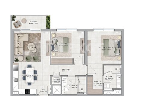 Apartmen di Dubai Hills Estate, UAE 2 bilik tidur, 109 meter persegi № 678798 - foto 9