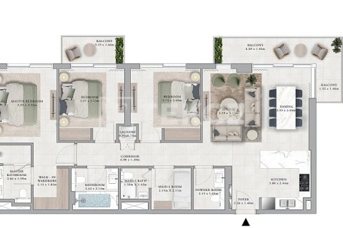 Apartmen di Dubai Hills Estate, UAE 2 bilik tidur, 109 meter persegi № 678798 - foto 10
