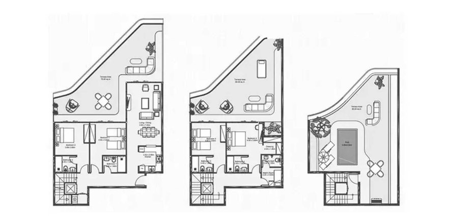 Floor plan «PENTHOUSE 4BR», 4 bedrooms, in Bab Al Qasr Sea View Residence 51