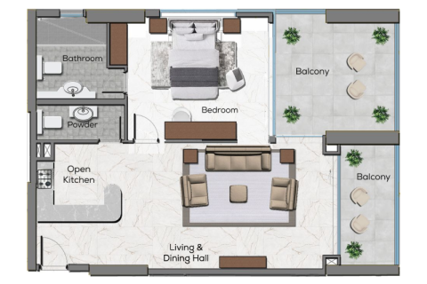 Apartment in Business Bay, Dubai, UAE 1 room, 52 sq.m. № 689913 - photo 6